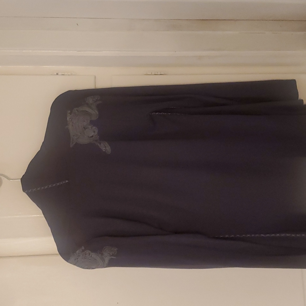 Iris Basic Soft Knit Long Sleeve Embroidered Top … - image 6